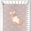 Sweet Jojo Designs Mauve and White Boho Rainbow Girl Fitted Crib Sheet Baby or Toddler Bed Nursery - Pink Dusty Rose White Bohemian Celestial Sky Outdoors Nature view 4