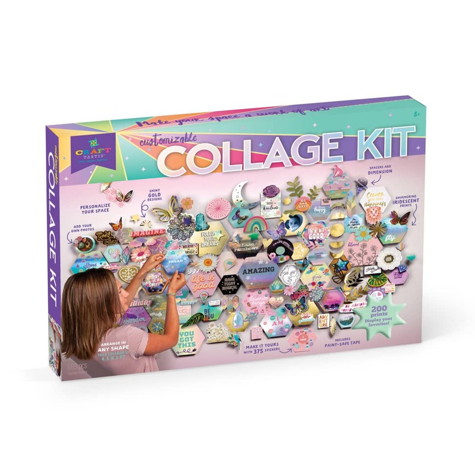 Craft-tastic Design Your Own Wall Collage DIY Wall Collage Craft Kit Personalize Your Space for Ages 8+