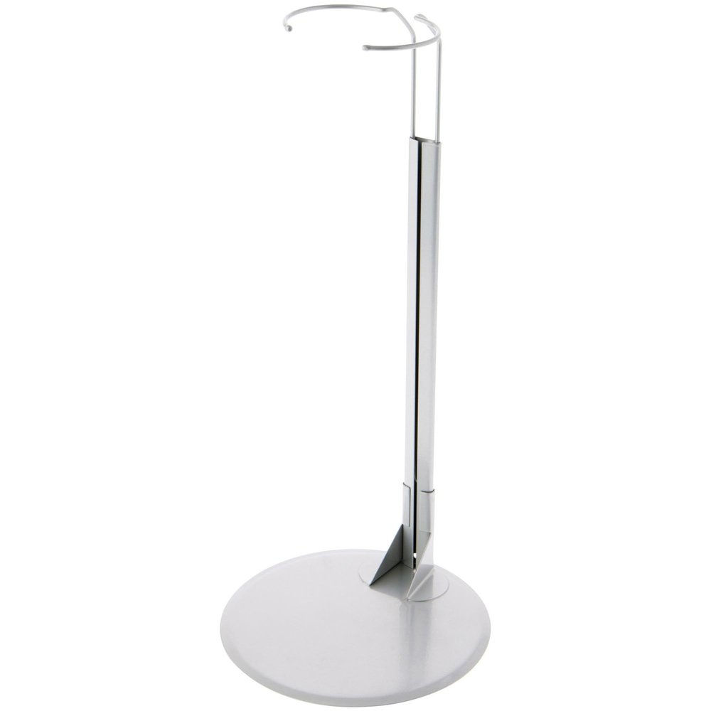 Plymor DSP-15S Silver Adjustable Doll Stand, fits 25, 26, 27, 28, 29, 30, 31, 32, 33, and 34 inch Dolls, Waist is 3.75" - 5" wide, 11" - 13" around, Pack of 2