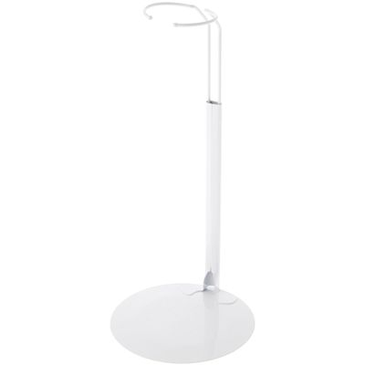 Plymor DSP-10W White Adjustable Doll Stand, fits 16, 17, 18, 19, 20, 21, 22, 23, and 24 inch Dolls or Action Figures, Waist is 2.5" - 3.5" wide, 7" - 9" around, Pack of 6