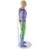 Plymor DSP-70W White Adjustable Doll Stand, fits 12, 13, 14, 15, 16, and 17 inch Dolls or Action Figures, Waist is 2.25" - 2.75" wide, 6" - 8" around view 3