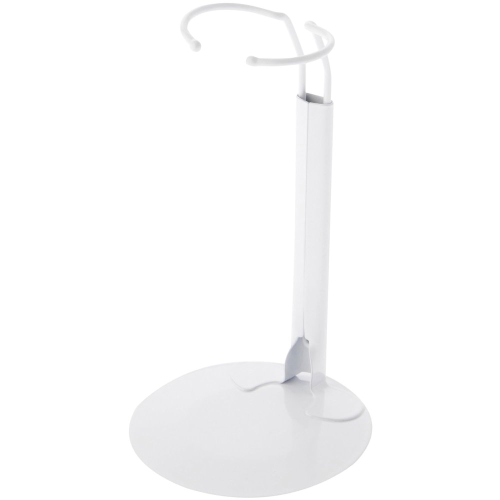 Plymor DSP-60W White Adjustable Doll Stand, fits 10, 11, 12, 13, and 14 inch Dolls or Action Figures, Waist is 2" - 2.5" wide, 5.5" - 7" around, Pack of 3