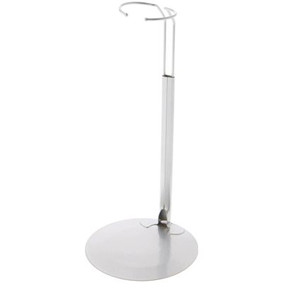 Plymor DSP-10S Silver Adjustable Doll Stand, fits 16, 17, 18, 19, 20, 21, 22, 23, and 24 inch Dolls or Action Figures, Waist is 2.5" - 3.5" wide, 7" - 9" around