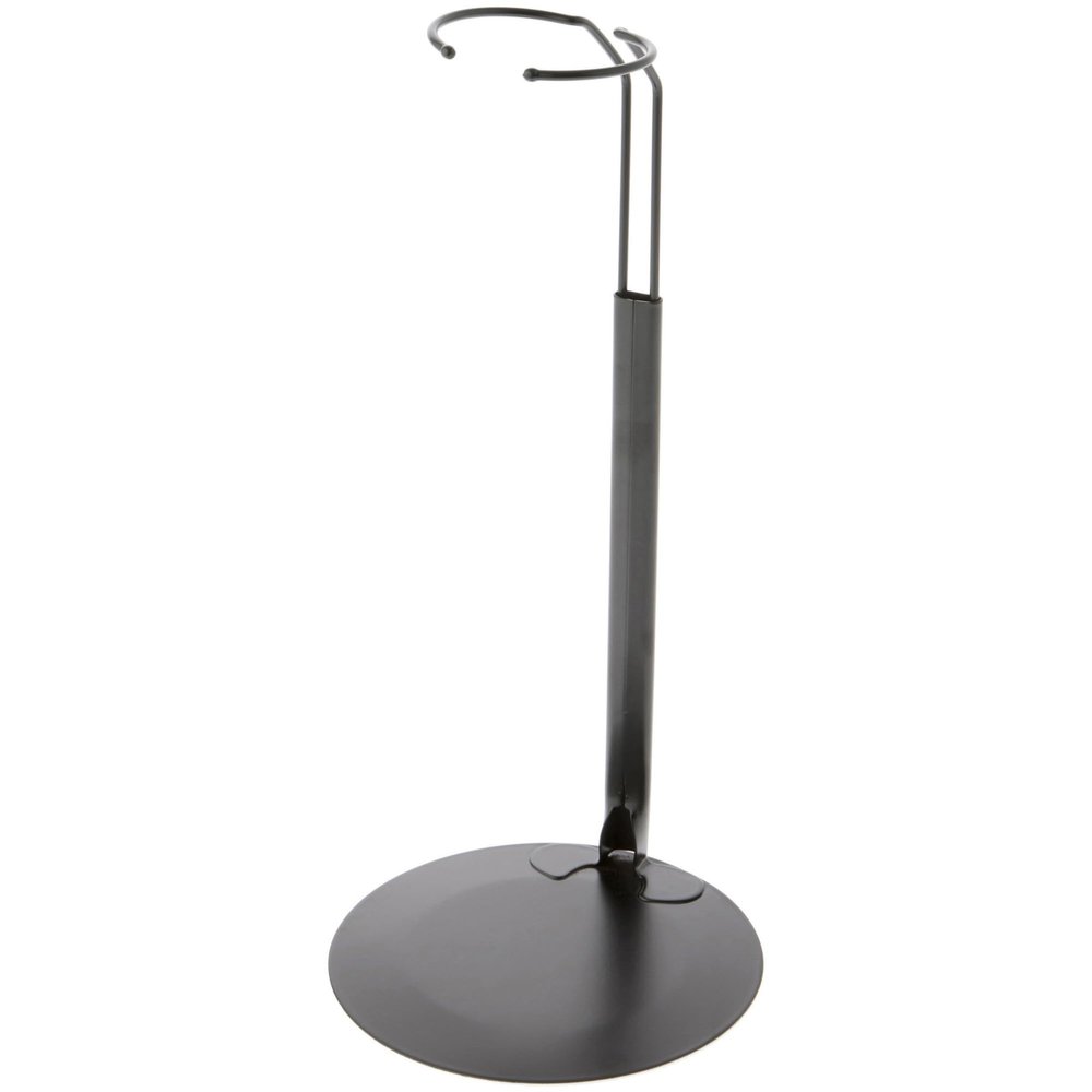Plymor DSP-10B Black Adjustable Doll Stand, fits 16, 17, 18, 19, 20, 21, 22, 23, and 24 inch Dolls or Action Figures, Waist is 2.5" - 3.5" wide, 7" - 9" around, Pack of 12