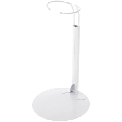 Plymor DSP-70W White Adjustable Doll Stand, fits 12, 13, 14, 15, 16, and 17 inch Dolls or Action Figures, Waist is 2.25" - 2.75" wide, 6" - 8" around, Pack of 12