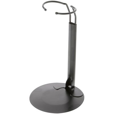 Plymor DSP-60B Black Adjustable Doll Stand, fits 10, 11, 12, 13, and 14 inch Dolls or Action Figures, Waist is 2" - 2.5" wide, 5.5" - 7" around, Pack of 2