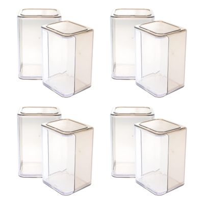 Cabilock 6pcs Display Case for Collectible Figures Grey Hand-Made Craft Box for Model Storage and Showcase for Toy Organization and Home Decor