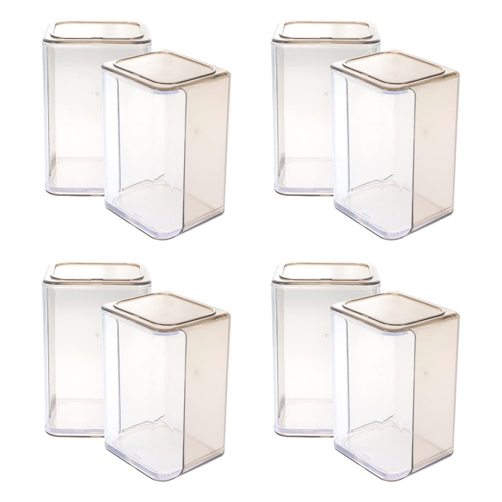 Cabilock 6pcs Display Case for Collectible Figures Grey Hand-Made Craft Box for Model Storage and Showcase for Toy Organization and Home Decor