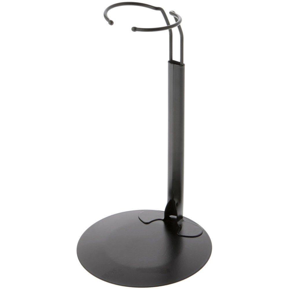 Plymor DSP-70B Black Adjustable Doll Stand, fits 12, 13, 14, 15, 16, and 17 inch Dolls or Action Figures, Waist is 2.25" - 2.75" wide, 6" - 8" around, Pack of 2