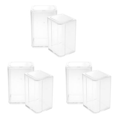 Cabilock 6pcs Display Box for Hand-Made Models and Toys Sturdy Showcase Storage Case for Crafts Space-Saving Organization for Living Room and Bedroom
