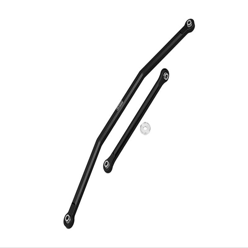 GPM for AXIAL 1/10 4WD RBX10 RYFT AXI03005 Aluminum Front Steering TIE RODS - 2PC Set (Black)
