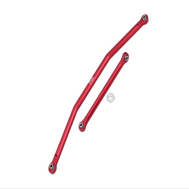 GPM for AXIAL 1/10 4WD RBX10 RYFT AXI03005 Aluminum Front Steering TIE RODS - 2PC Set (red)