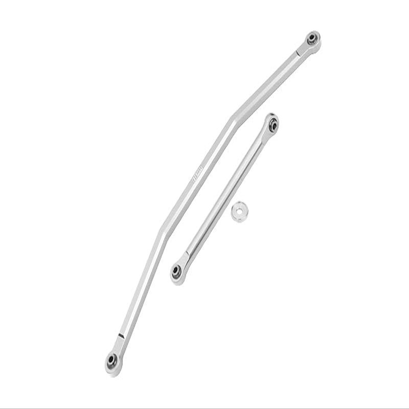 GPM for AXIAL 1/10 4WD RBX10 RYFT AXI03005 Aluminum Front Steering TIE RODS - 2PC Set (Silver)