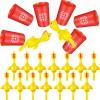 Chalyna 22 Pcs Flying Chicken Slingshot Rubber Finger Chicken Slingshot Include 16 Rubber Finger Toys 6 Dart Cups Funny Christmas Stuffers Novelty Gifts for Birthday Christmas Easter Party Favor view 1