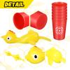 Chalyna 22 Pcs Flying Chicken Slingshot Rubber Finger Chicken Slingshot Include 16 Rubber Finger Toys 6 Dart Cups Funny Christmas Stuffers Novelty Gifts for Birthday Christmas Easter Party Favor view 2