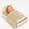 Dilwe 1:12 Doll House Bed, Wooden Miniature Doll House Bed Doll House Bedroom Furniture Toy view 4