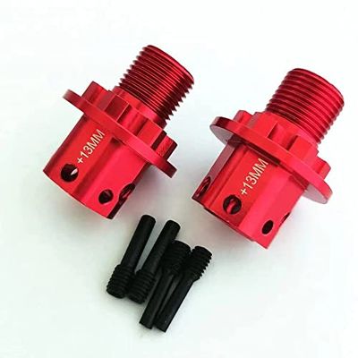 Aluminum Alloy 17mm Widen Wheel Hex Hub Drive Adaptor for ARRMA 1/8 Typhon Talion Kraton Senton 6S Replace AR310484 AR310592 - RED 2pcs