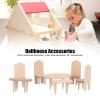 1:12 Dollhouse Dining Room Accessories, Wooden Dollhouse Miniature Furniture Dollhouse Accessories(Restaurant Series) view 3