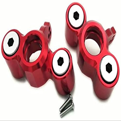 Aluminum Front Steering Block Knuckle Arm for ARRMA 1/10 Senton 1/8 Kraton Talion Tyhon Limitless 1/7 Mojave 6S Replace AR330187 - RED