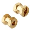 Hobbyfire 4pcs 12mm Brass Wheel Hex Hub Offset Extension Hex Drive Adapter Combiner Coupler Conversion for 1/10 RC Crawler Axial SCX10 CC01 Jeep Wrangler D90 Wraith (15mm) view 4