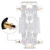 Hobbyfire 4pcs 12mm Brass Wheel Hex Hub Offset Extension Hex Drive Adapter Combiner Coupler Conversion for 1/10 RC Crawler Axial SCX10 CC01 Jeep Wrangler D90 Wraith (18mm) view 2