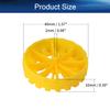 Yinpecly RC Car Wheel 40mm Dia Plastic Wheel Rims and Rubber Tires RC Drift Cars Tires Set for DIY RC Car Truck Boat Helicopter Model Yellow 4pcs view 2