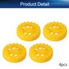 Yinpecly RC Car Wheel 40mm Dia Plastic Wheel Rims and Rubber Tires RC Drift Cars Tires Set for DIY RC Car Truck Boat Helicopter Model Yellow 4pcs view 4