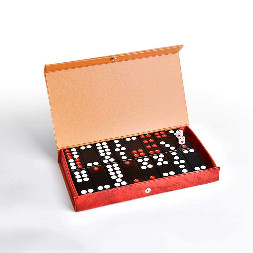 Pai Gow Tiles Game Set Chinese Pai Gow Large Adult Household Hand Rubbing Cards, Entertaining Party Games Chinese Pai Gow (Size : 18)