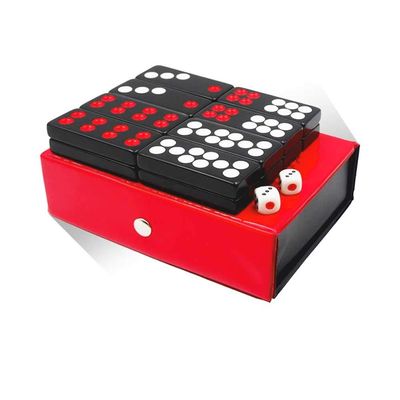 Pai Gow Tiles Game Set Chinese Pai Gow Large Adult Household Hand Rubbing Cards, Entertaining Party Games Chinese Pai Gow (Color : Black)