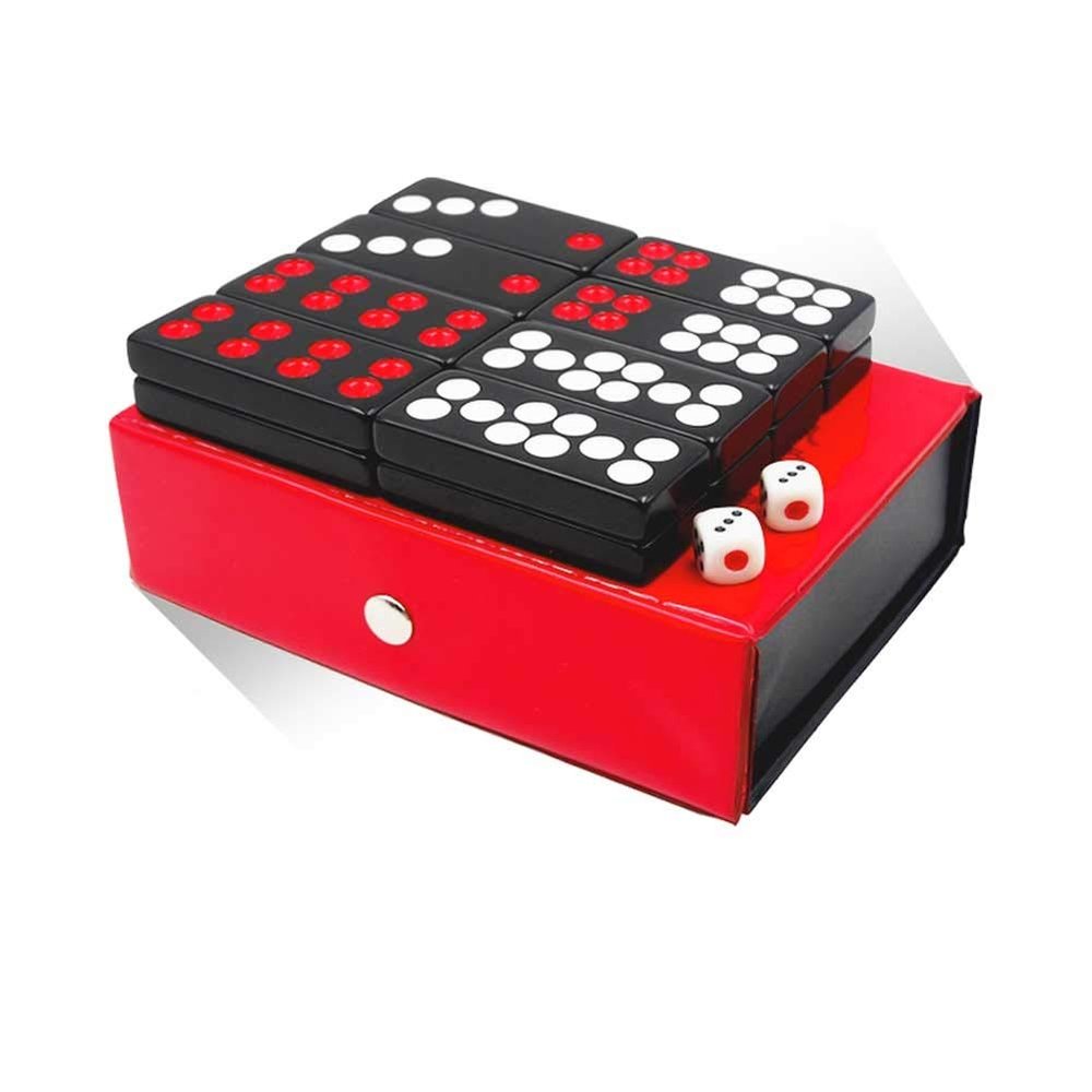 Pai Gow Tiles Game Set Chinese Pai Gow Large Adult Household Hand Rubbing Cards, Entertaining Party Games Chinese Pai Gow (Color : Black)