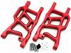 Aluminum Alloy Rear Lower Suspension Arms for ARRMA 1/10 SENTON 6S Replace AR330372 - RED view 1