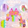Alldriey Pop Purse Pack Toy, Unicorn Rainbow Shoulder Crossbody Small Mini Little Keychain, 3 4 5 6 7 8 9 10 12 Year Old Birthday Gifts for Toddler Kids Girl, Christmas Stocking Stuffers view 2