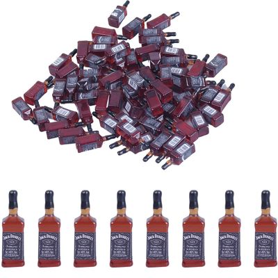 40Pcs Tiny Miniature Mini Whiskey Bottles Toys, 1:24 Dollhouse Kitchen Accessories Wine Decoration, Cute Wine Bottle Models for Fairy Garden Pub Bar Dolls House Tableware Decoration