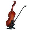 Simulated Wooden Miniature Violin, Handheld Violin Toy, Home Decoration Miniature Dollhouse Model for Home Decoration Office Decoration view 3