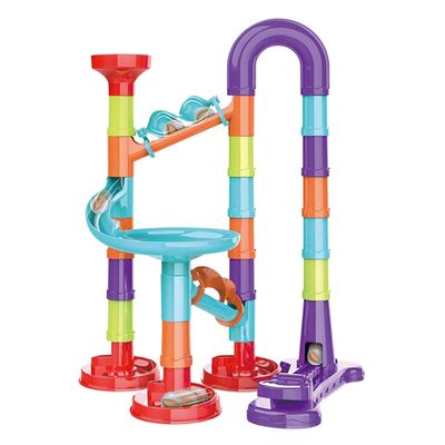 Milageto Colorful Marble Run Toy Set Maze Ball DIY Assemble Set Plastic Unisex Children Toys Boys Girls Gifts Educational Toys Puzzle Game Construction Toys - 20x27cm