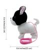 YH YUHUNG Walking French Bulldog Toy with Leash, Black & White Frenchie Puppy Robot, Electronic Barking & Wagging Plush Dog, Interactive Pet Gift for Kids 3+ (French Bulldog) view 2