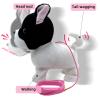 YH YUHUNG Walking French Bulldog Toy with Leash, Black & White Frenchie Puppy Robot, Electronic Barking & Wagging Plush Dog, Interactive Pet Gift for Kids 3+ (French Bulldog) view 3