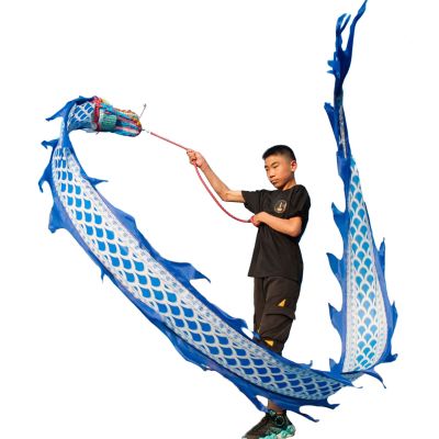 LXLA Dragon-Dance Throw Streamer - Blue and White Porcelain Style, Children Big Kids Aldults Ribbon, Chinese Folk Sports Equipment (Size : 3m/10ft/118in)