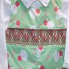 Carouselwear Boys Green Smocked Christmas Longall with Santa Claus Outfit for the Holidays Newborn Baby view 2