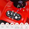 HONEY JOY Kids ATV, 4 Wheeler Battery Powered Toddler Quad with Front Storage Basket, Horn, Music, LED Lights, Footrest, Electric Car for Kids, 6V Ride On Toys for Boys Girls(Red) view 3