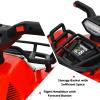 HONEY JOY Kids ATV, 4 Wheeler Battery Powered Toddler Quad with Front Storage Basket, Horn, Music, LED Lights, Footrest, Electric Car for Kids, 6V Ride On Toys for Boys Girls(Red) view 4