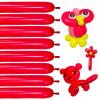 100pcs Red 260 balloons, Thickening Latex Long Twisting Balloons for Animal Model for Halloween Xmas Presents, Animal Shape Weddings, Birthdays Clowns. view 1