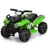 HONEY JOY Kids ATV, 4 Wheeler Battery Powered Toddler Quad with Front Storage Basket, Horn, Music, LED Lights, Footrest, Electric Car for Kids, 6V Ride On Toys for Boys Girls(Green) view 1