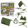 BMC Classic Plastic Army Men Playset Accessories - 10pc Military Camp - US Made view 1