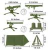 BMC Classic Plastic Army Men Playset Accessories - 10pc Military Camp - US Made view 2
