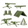 BMC Classic Plastic Army Men Playset Accessories - 10pc Military Camp - US Made view 3