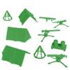 BMC Classic Plastic Army Men Playset Accessories - 10pc Military Camp - US Made view 1