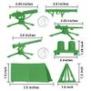 BMC Classic Plastic Army Men Playset Accessories - 10pc Military Camp - US Made view 2