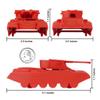 BMC Classic Payton Anti-Aircraft Tanks - 4pc Red Plastic Army Men Vehicles view 2