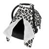 9CH Car Seat Canopy for Babies, Peekaboo Opening Minky Car Seat Cover for Baby Mom Nursing Breastfeeding Covers, Minky Blanket for Infant Toddler (Leopard) view 1